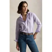 Ralph Lauren for woman. 211A92177013 Classic Fit lilac cotton twill shirt (L), Casual, Purple, Long sleeve