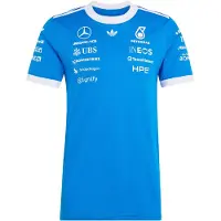 Adidas Mercedes-amg Petronas F1 Team Blue Wonder Driver Jersey Kortarmet T-skjorte