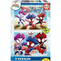 Spidey and his Amazing Friends Puslespill - 2x20 Brikker - Spidey Vannnett - - OneSize - Puslespill