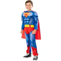 Rubies Superman Polstret Drakt Med Kappe-() Tilpasset 98-104 Cm