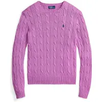 Ralph Lauren for woman. 211971869511 Pink cable knit cotton sweater (XS), Casual, Long sleeve