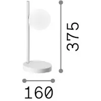 Ideal Lux bordlampe Binomio, svart, høyde 38 cm, metall