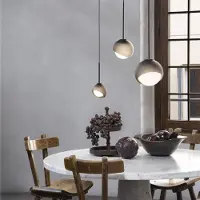 Ideal Lux hengelampe Bloom, Ø 30 cm, svart, metall/glass