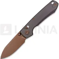 Vosteed Raccoon TiSlim Crossbar - Copper Dune Drop - Titanium foldekniv, Dark Reddish Purple