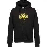Puma Borussia Dortmund ftblCULTURE Hoodie Men, Football, Black/Faster Yellow, XXL