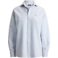 Ralph Lauren for woman. 211B21507002 Blue relaxed-fit cotton Oxford shirt (L), Casual, Long sleeve