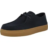 Pepe Jeans for man. PMS000056 Camden North navy blue leather sneakers (40), Flat, Split Leather, Laces, Casual