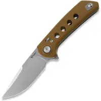 Reate PL-XF Tan G-10 foldekniv, Stonewash