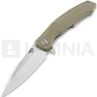 Bestech Warwolf - Stonewash + Satin - G10 foldekniv, beige