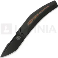 Reate Large Krypton foldekniv, Black Ti/Lava Flow CF, Black PVD