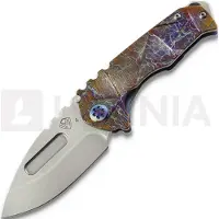 Medford Genesis T S45VN Tumbled DP foldekniv, Flamed & Blue "Stained Glass"