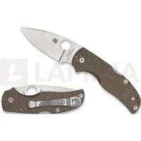 Spyderco Native 5 Brown Canvas Micarta CPM CRU-WEAR foldekniv