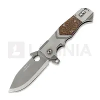 Andre de Villiers Trailboss Wave Tab foldekniv, Blasted & Handmade Rag Micarta