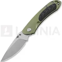 Bestech Junzi - Blastwash + Satin - Titanium foldekniv, grønn
