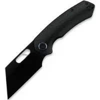 Kunwu Knives Primo - DLC - Titanium foldekniv, Raindrop Texture + PVD