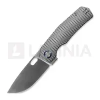 Kunwu Knives Tao III - Satin - Titanium foldekniv, Diamond Texture