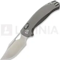 Kunwu Knives Django - Satin - Titanium foldekniv, Orange Peel Texture