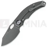 Kunwu Knives Lefty ComPadre - Stonewashed - Titanium foldekniv, Diamond Texture