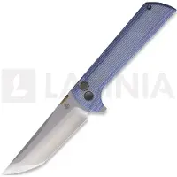 North Mountain Blade Chop 2 Button Lock Blue Micarta foldekniv