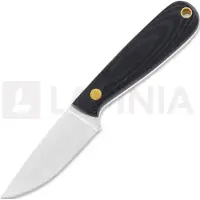 Brisa Necker 70 Full Flat nakkekniv, black micarta