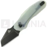 Twisted Assisted Fortis Sheepfoot foldekniv, Jade G-10, Blackwash