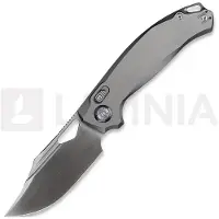 Kunwu Knives Django XL - Satin - Titanium foldekniv, Orange Peel Texture