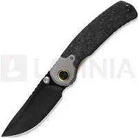 Kizer Cutlery Pioneer Drop Point foldekniv, Marble Carbon Fiber & Titanium, DLC