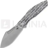 Bestech Lockness - Stonewash - G10 foldekniv, svart, hvit