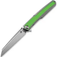 Kansept Knives Arcus Framelock Stonewashed Ti/Green G-10 foldekniv