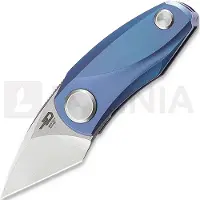 Bestech Tulip FL - Stonewash + Satin - Titanium foldekniv, blå