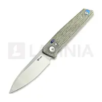 Reate PL-6 foldekniv, Green/Black Micarta, Satin