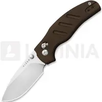 Kizer Cutlery C01C 2.9 CD Nitro-V foldekniv, Brown Norplex UltreX, Satin