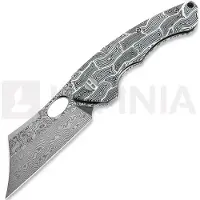 Bestech Skirmish - Damascus - G10, svart, hvit