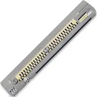 Titaner Titanium & Brass Mix Ruler, imperial