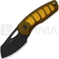 Kizer Cutlery Hornet 14C28N kniv, Amber PEI, Black PVD & Stonewash