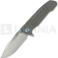 Reate 9D-V2 foldekniv, Titanium/Blue Hardware, Satin