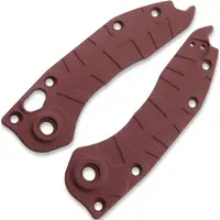 Lex Custom International Microtech Auto Stitch Ti Scales - Cerakote Cranberry Frost handle scales