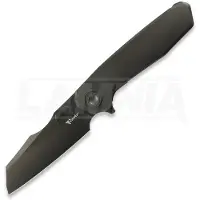 Reate Mantis foldekniv, Smooth Black DLC Ti, Satin DLC