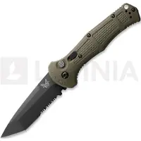 Benchmade Claymore Tanto foldekniv, grønn, taggete