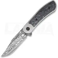Bestech Vestige - Damasteel - Black Camo Fat Carbon foldekniv