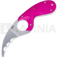 CRKT Bear Claw kniv, combo edge, pink