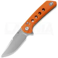 Reate PL-XF Orange G-10 foldekniv, Stonewash