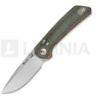 Reate PL-XT Nitro-V foldekniv, Red/Black Micarta, Satin