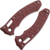 Lex Custom International Microtech Amphibiam Ti Scales - Cerakote Cranberry Frost handle scales