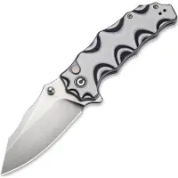CIVIVI Natterjack foldekniv, Milled White & Black G10, Satin