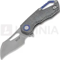MKM Knives Isonzo M390 Hawkbill foldekniv, black canvas micarta