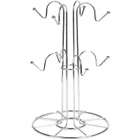 Torribaly Cup Drying Rack with 8 Hooks Drainer Mug Tree Mug Organizer for Home Desktop