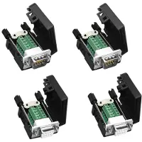 Torribaly DB9 Solderless RS232 D-SUB Serial to 9Pin Port Terminal Male Female Adapter Connector Breakout Board (2-Male+2-Female)