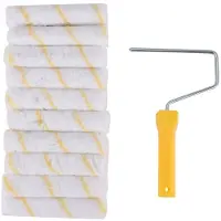Torribaly 11 Piece 6 Inch Foam Roller Brushes Kit Paint Roller Refills Paint Roller Covers Home Repair Paint Roller Kits