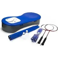 NILS Extreme ZSB 2W1 sett med 2 racketter + nett + tilbehør for badminton